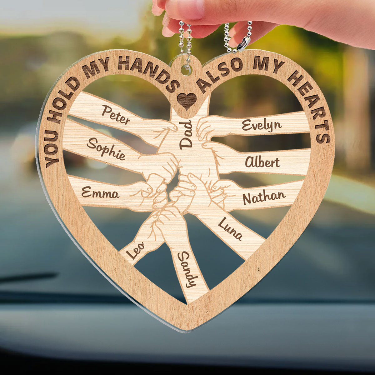 You Holds My Hands - Personalized Custom Car Ornament