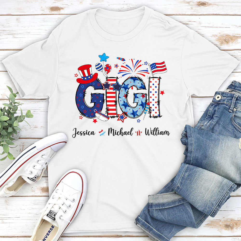 Grandma 4th Of July - Personalized Custom Shirt