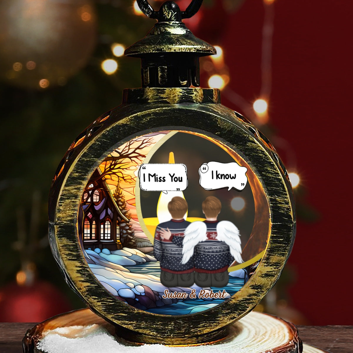 Your Light Will Always Shine In My Heart - Personalized Custom Christmas Lantern