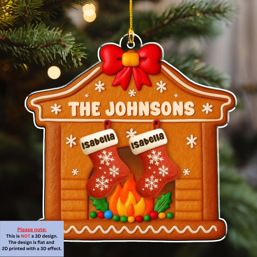 Family Fireplace - Personalized Custom Acrylic Ornament