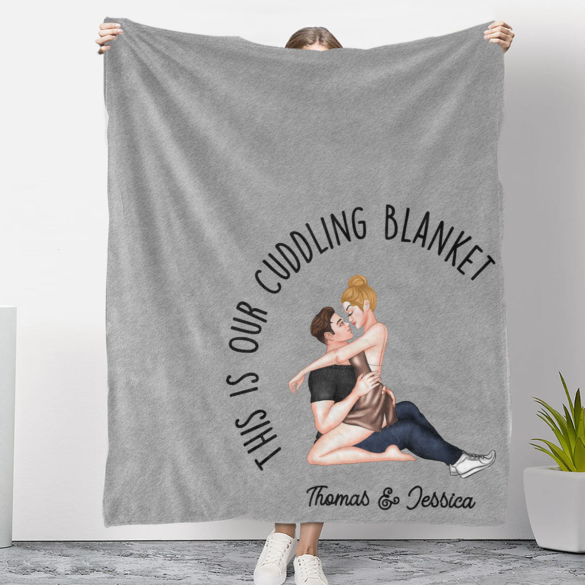 Our Cuddling Blanket - Personalized Custom Fleece Blanket