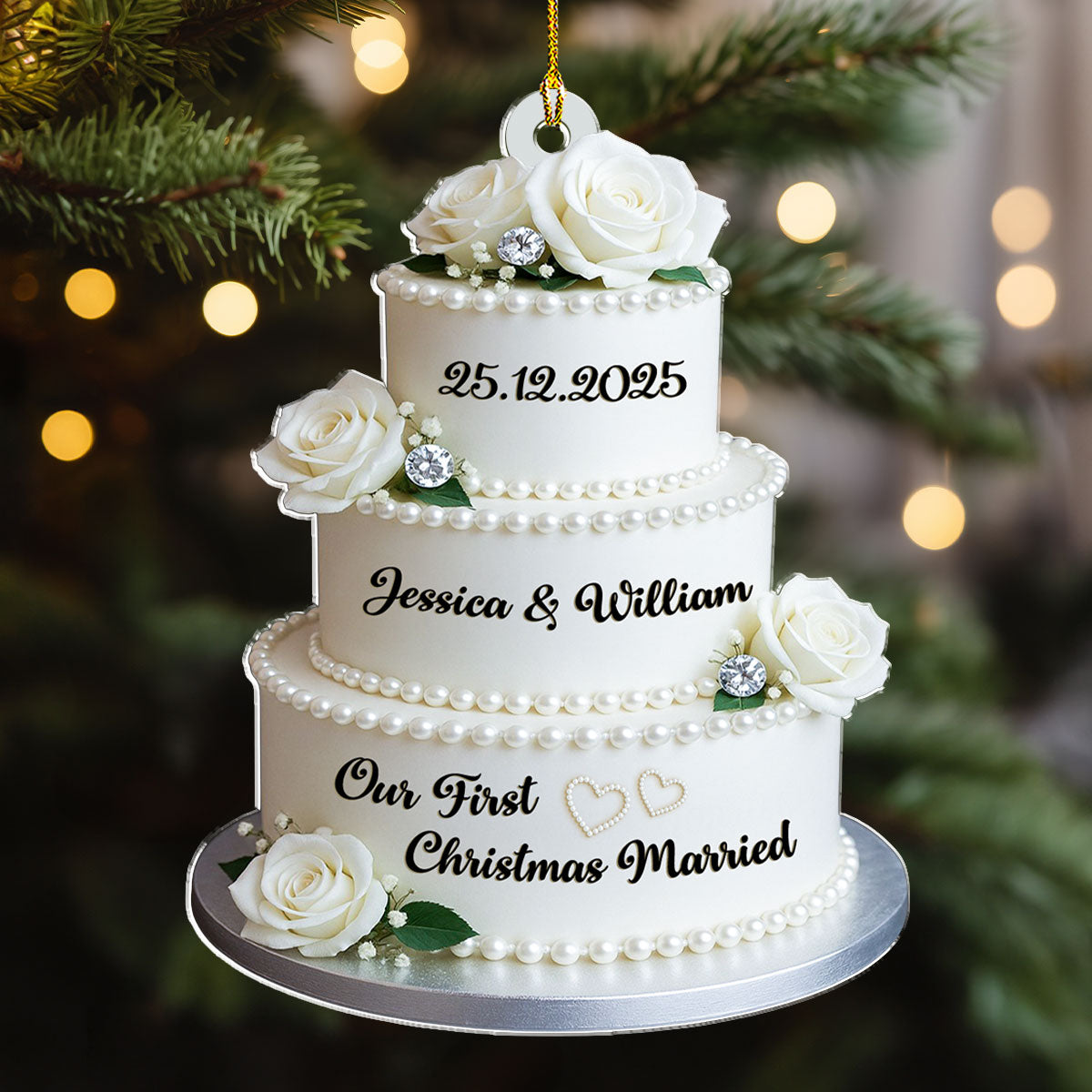 Mistletoe Moments 2025 - Personalized Custom Acrylic Ornament