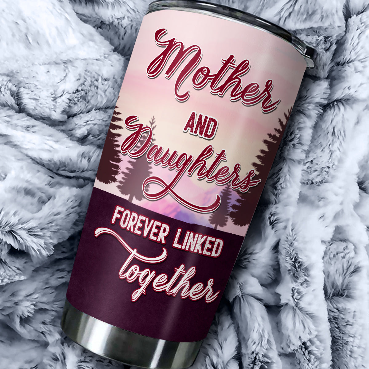 Mother And Daughter Linked For Life - Personalized Custom Tumbler