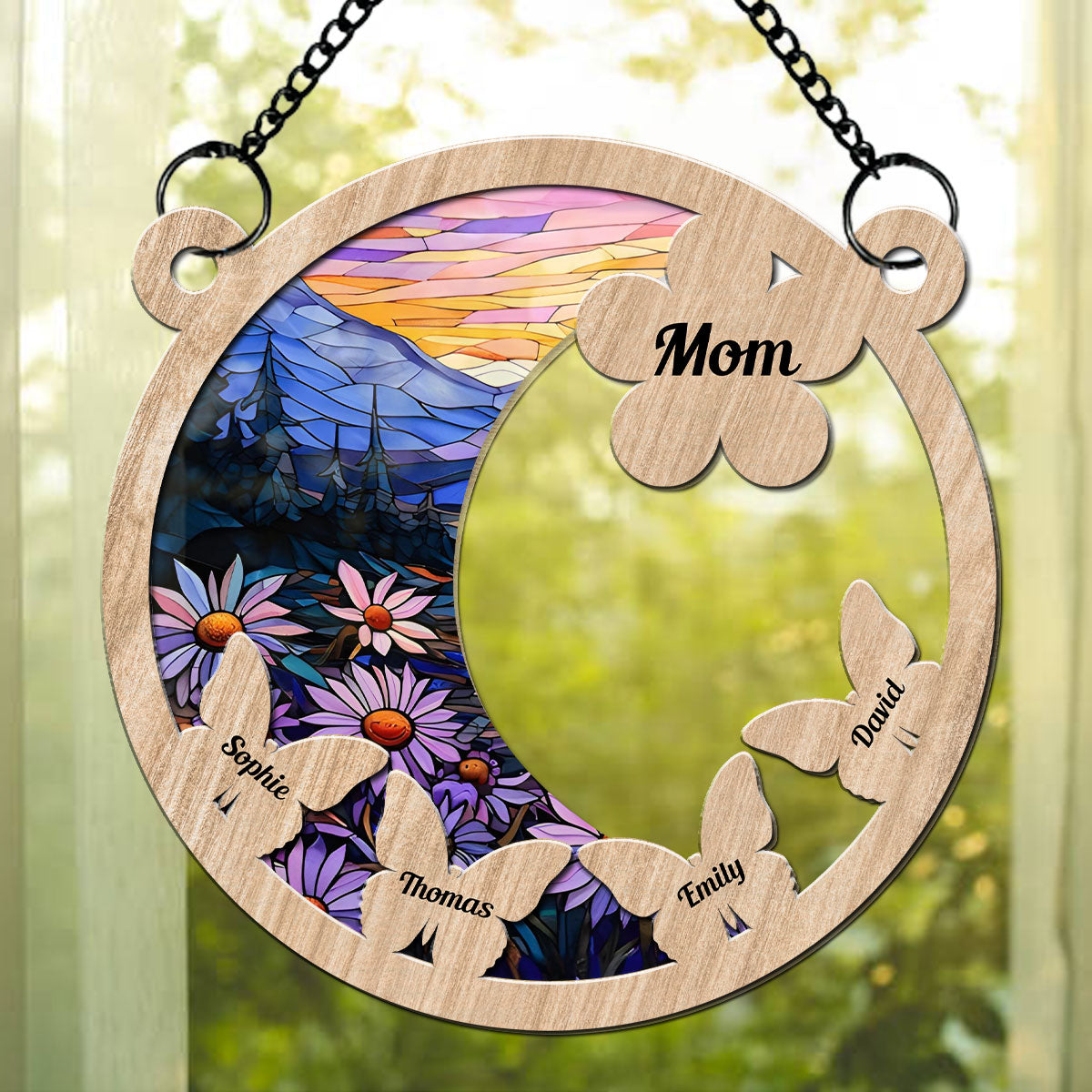 Whispers Of Butterflies And Flowers - Personalized Custom Suncatcher