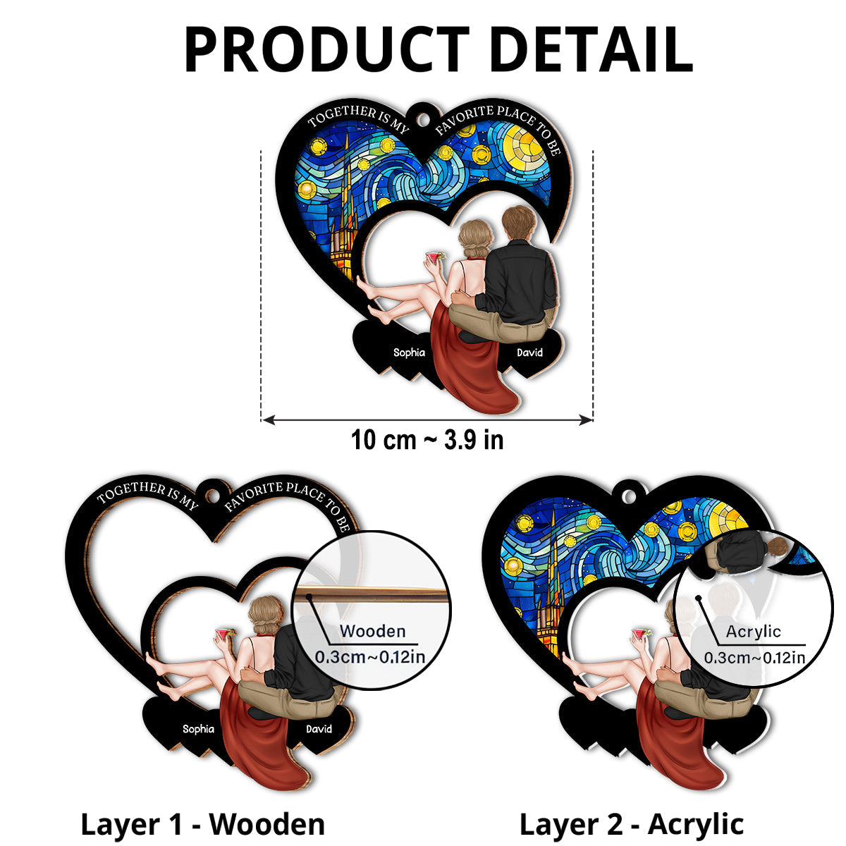 My Favorite Place - Personalized Custom Suncatcher Ornament