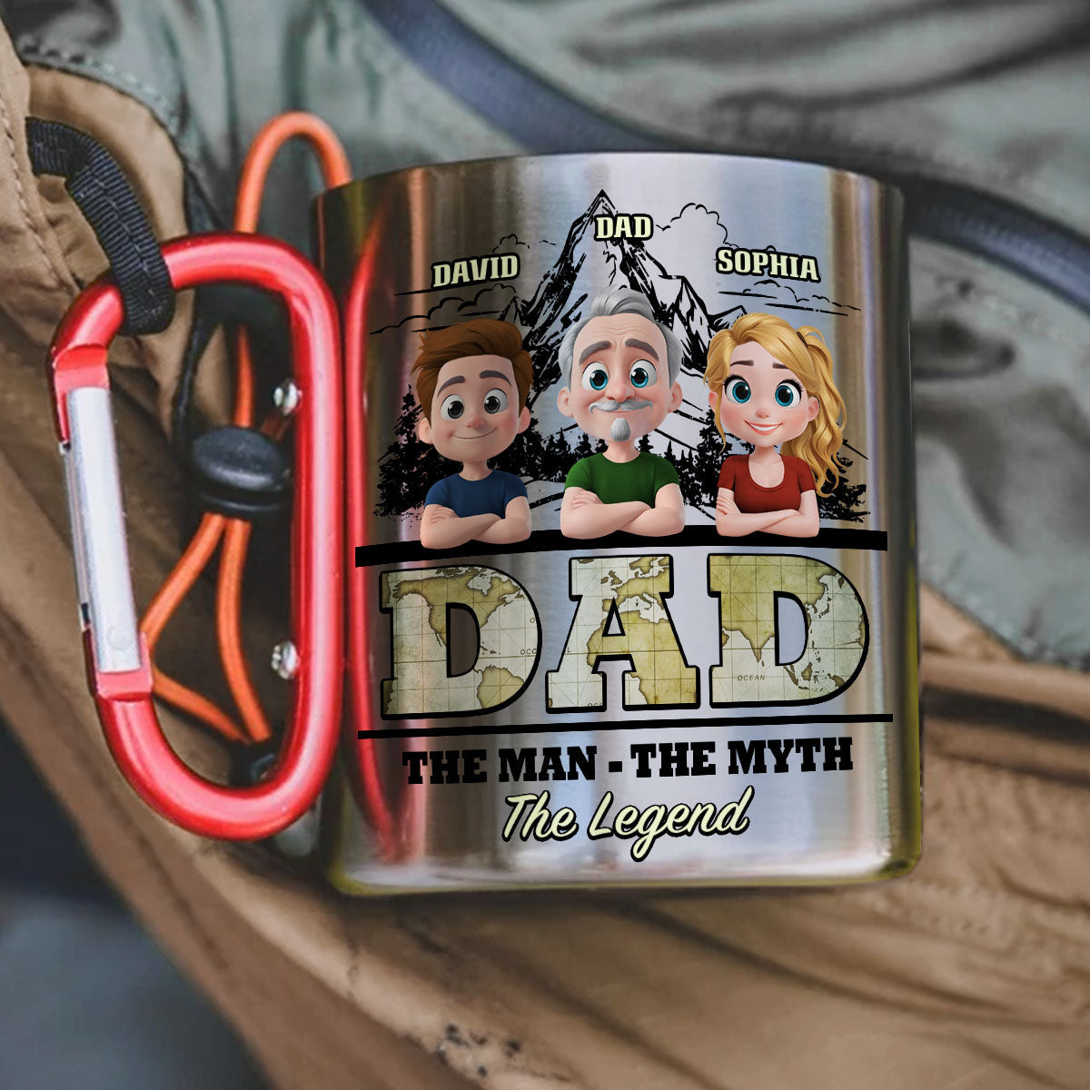 The Man The Myth The Legend - Personalized Custom Carabiner Mug