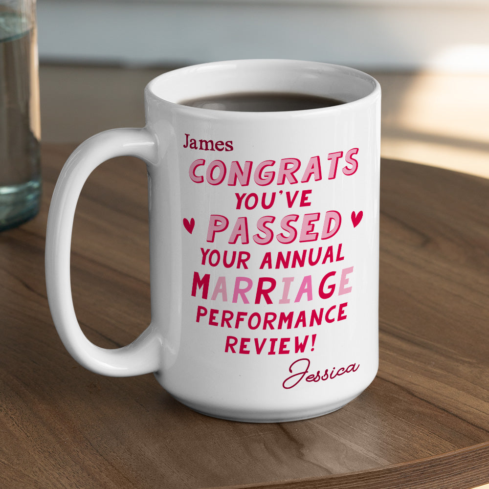 Annual Marriage Performance Review - Personalized Custom Coffee Mug