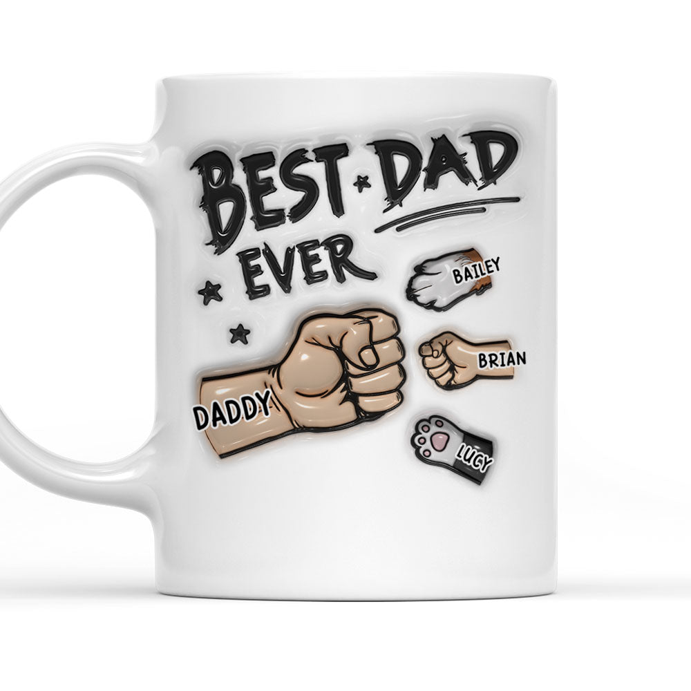 Best Dad Ever - Personalized Custom 3D Inflated Mug
