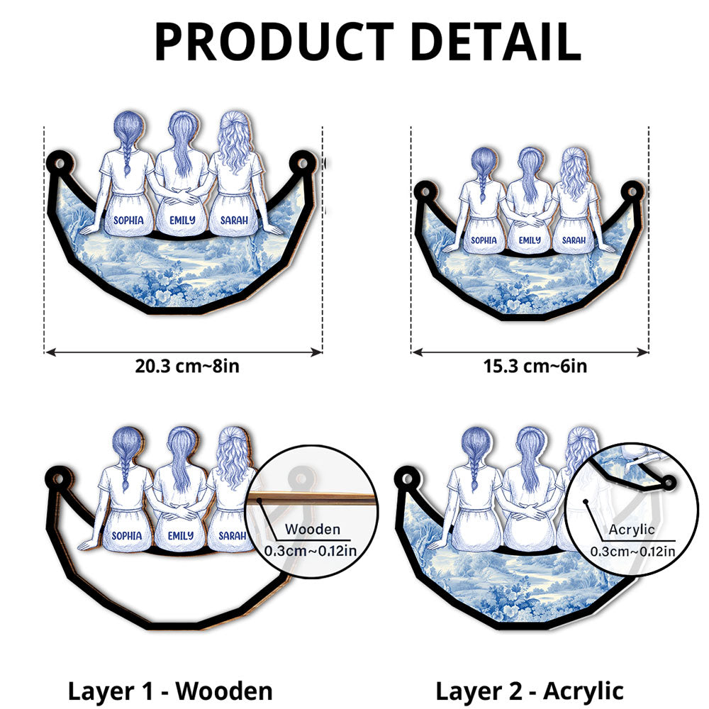 Bestie For A Lifetime - Personalized Custom Suncatcher