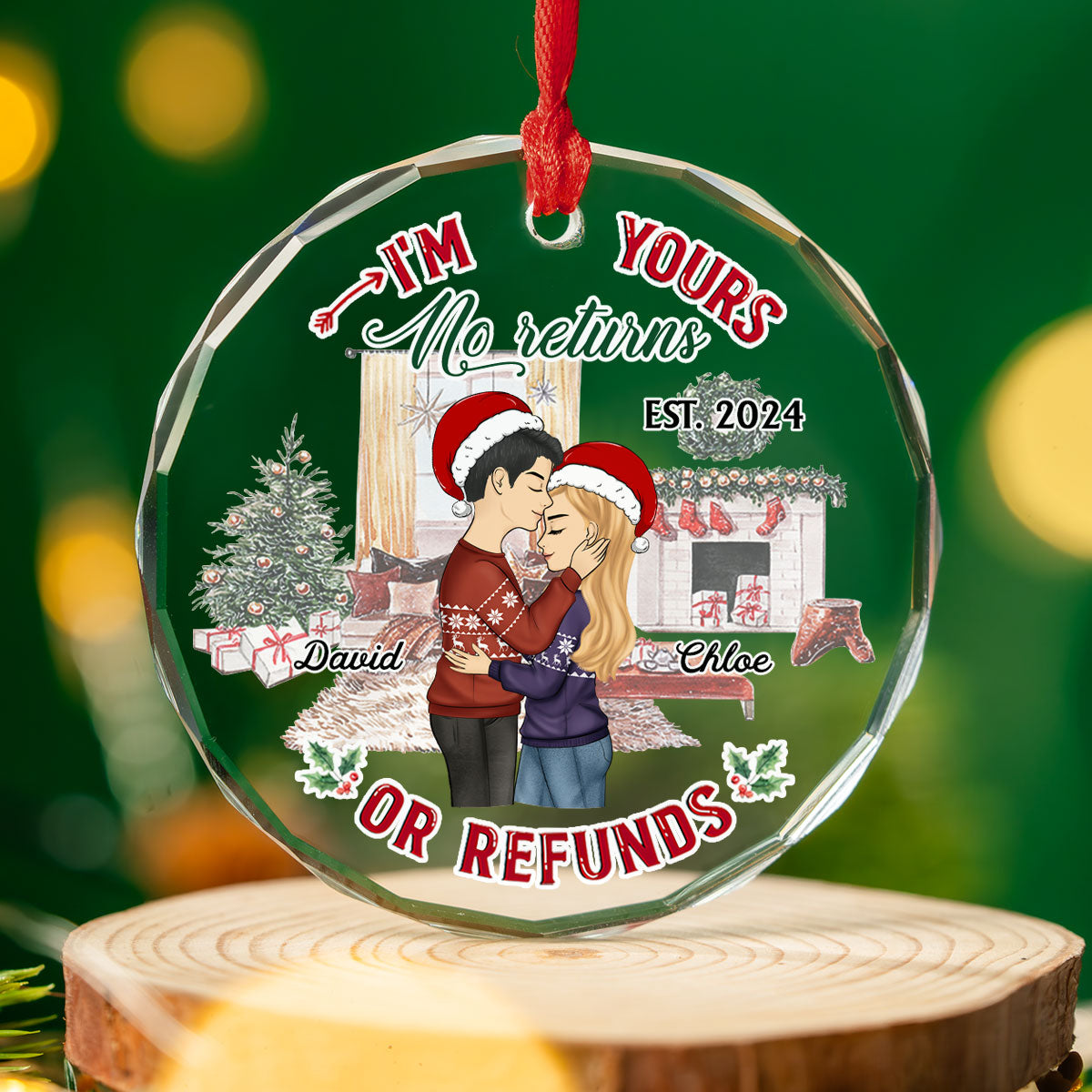 I Am Your No Refunds - Personalized Custom Glass Ornament