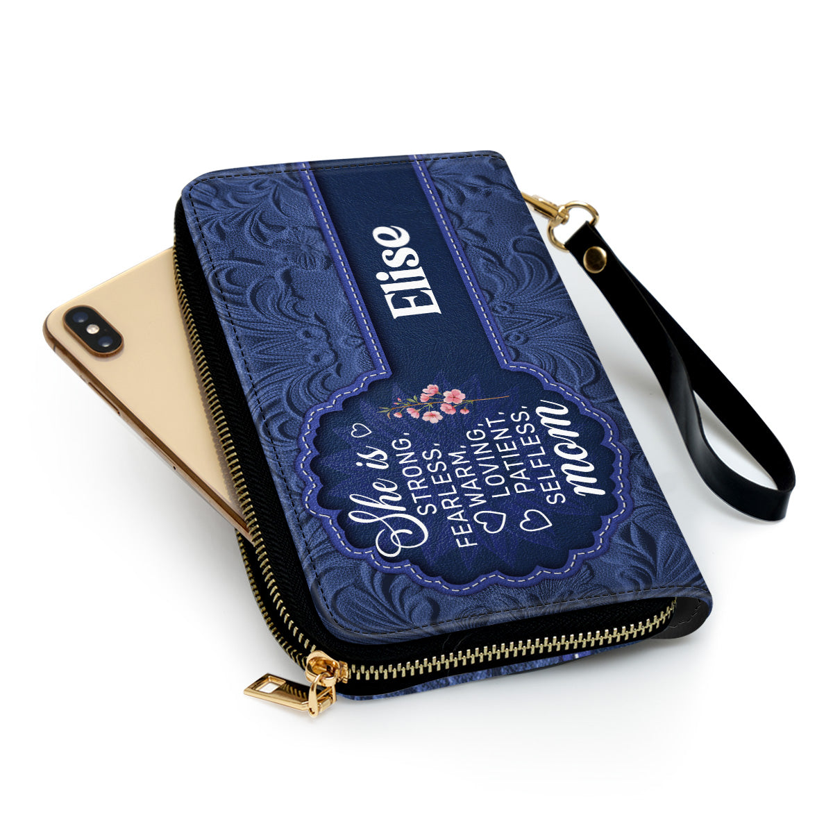 She Is Mom - Personalized Custom Leather Wallet