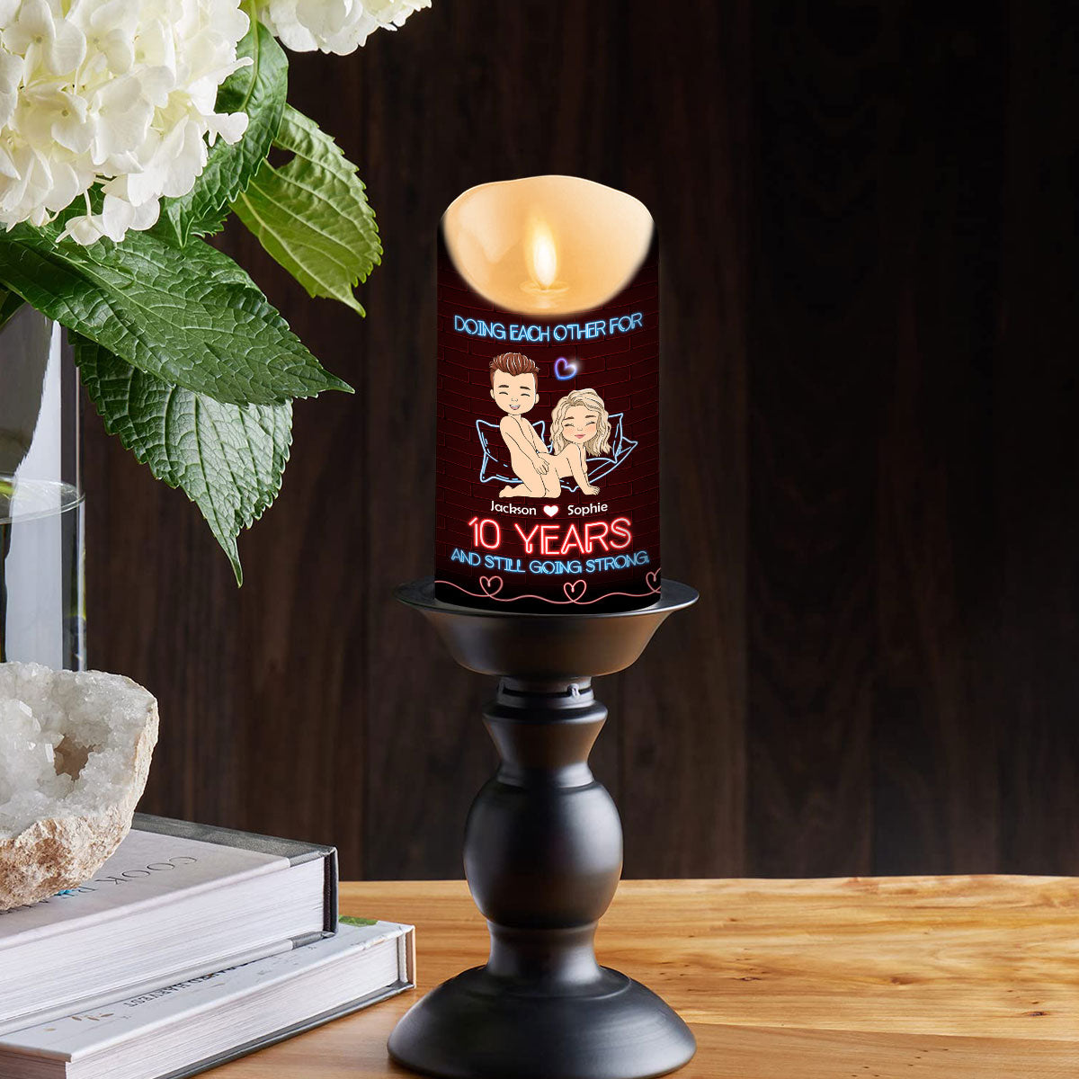 Doing Each Other For Years - Personalized Custom LED Candle