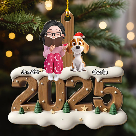 Reading Buddy Now Onwards - Personalized Custom 3D Effect Wood Ornament