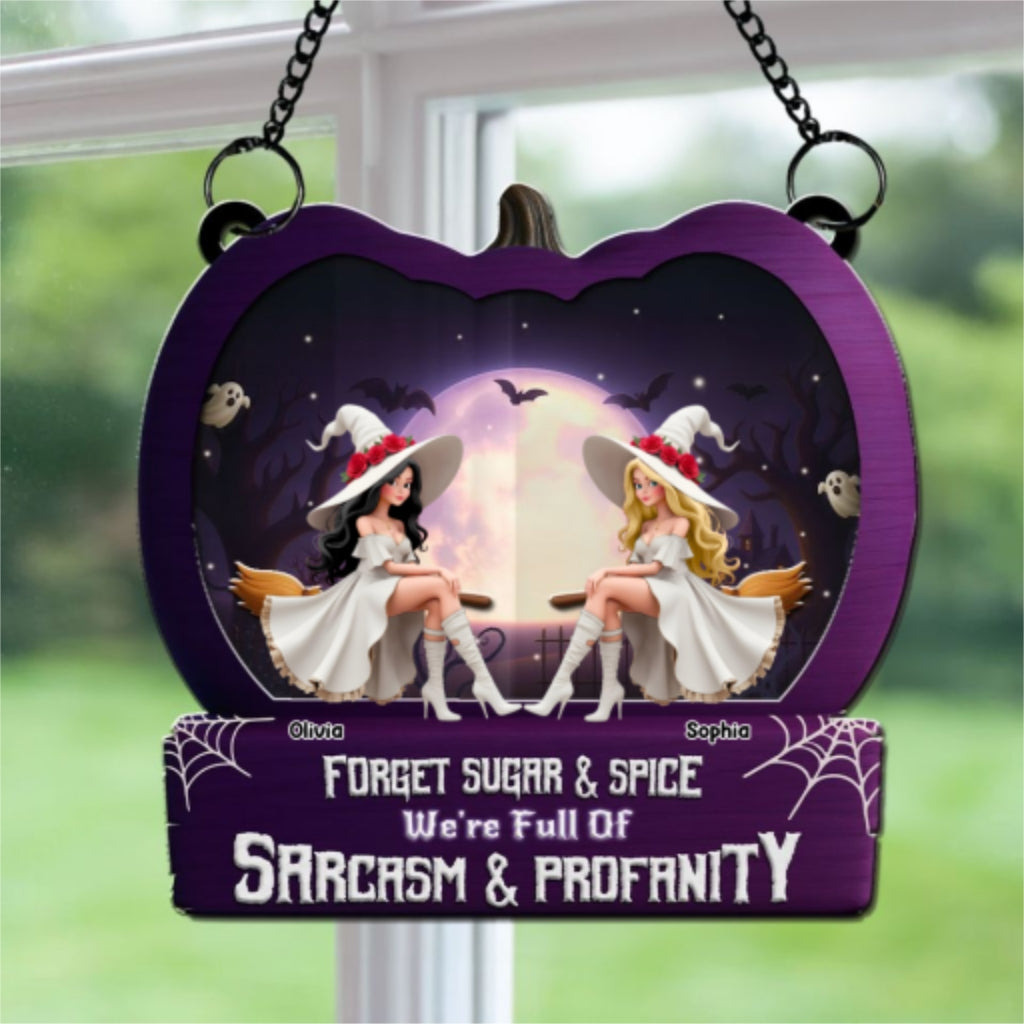 Witch Bestie Forever - Personalized Custom Suncatcher