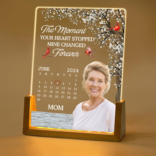 The Moment - Personalized Custom Plaque With Walnut Base