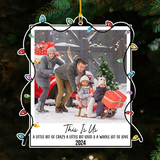 Custom Photo Polaroid Family Friends Christmas - Personalized Custom Acrylic Ornament