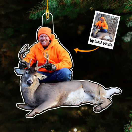 Custom Photo Ornament For Hunting Lovers - Personalized Custom Acrylic Ornament