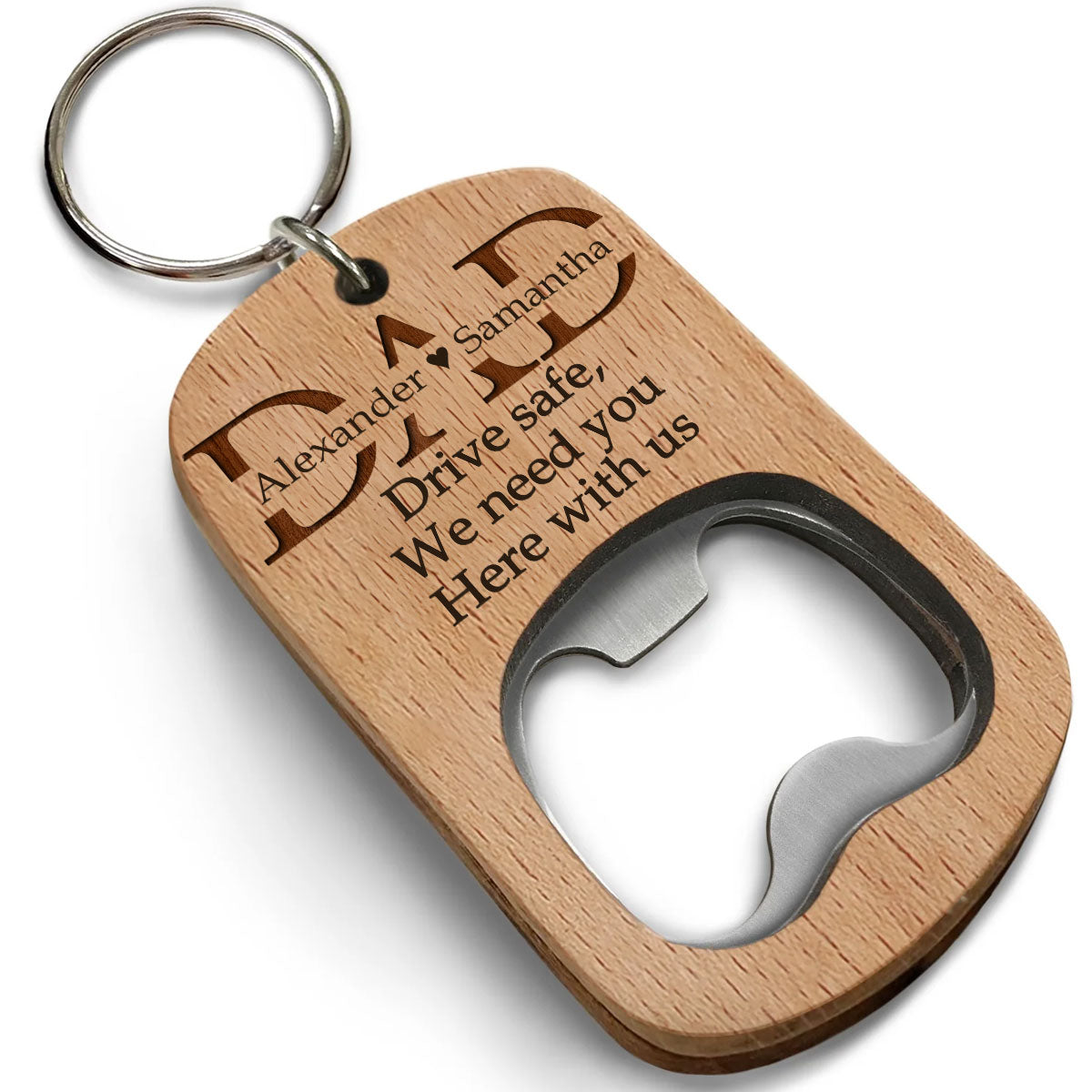 I Need You Here With Me - Personalized Custom Bottle Opener Keychain