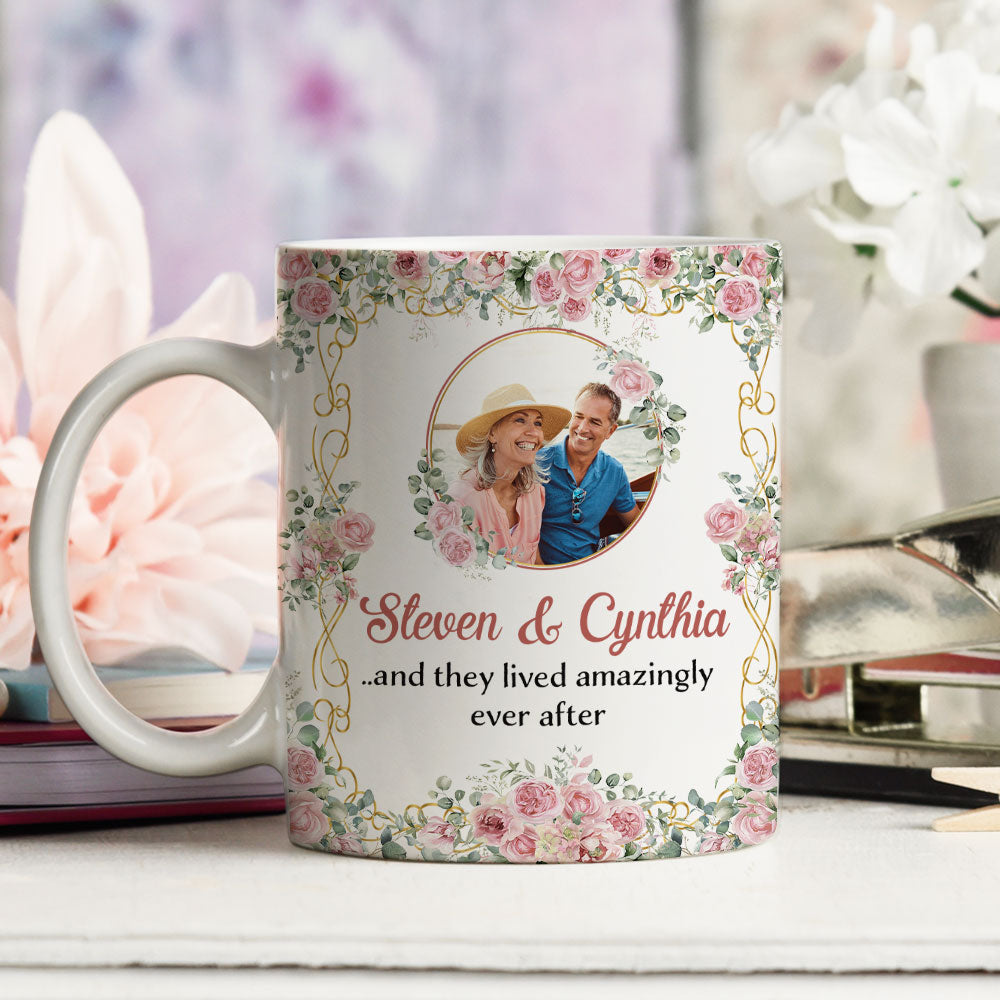 They Lived Amazingly Ever After - Personalized Custom Coffee Mug