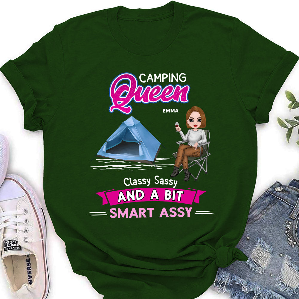 Camping Queen - Personalized Custom Women's T-shirt