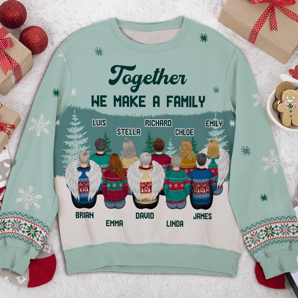 We Make A Family - Personalized Custom All-Over-Print Sweatshirt