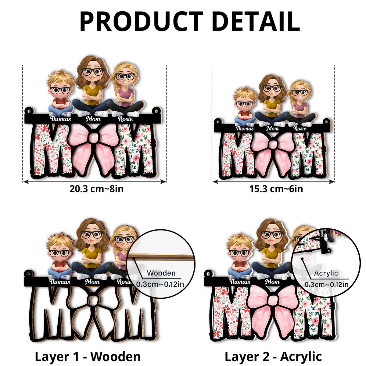 Mom Put A Bow On It - Personalized Custom Suncatcher