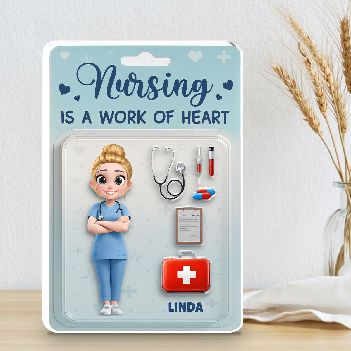 Nursing Is A Work Of Heart - Personalized Custom Acrylic Plaque