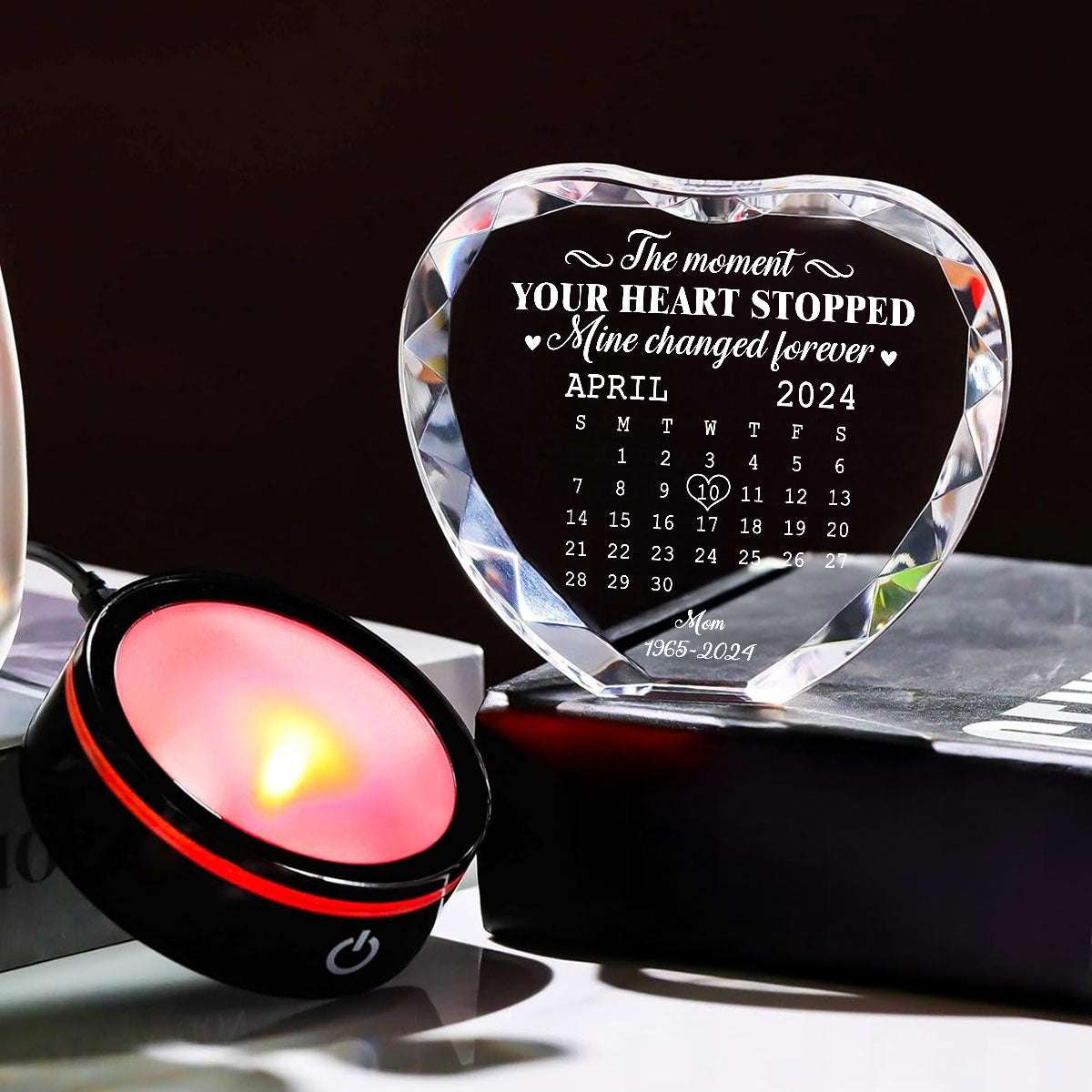 The Moment - Personalized Custom Crystal Led Light