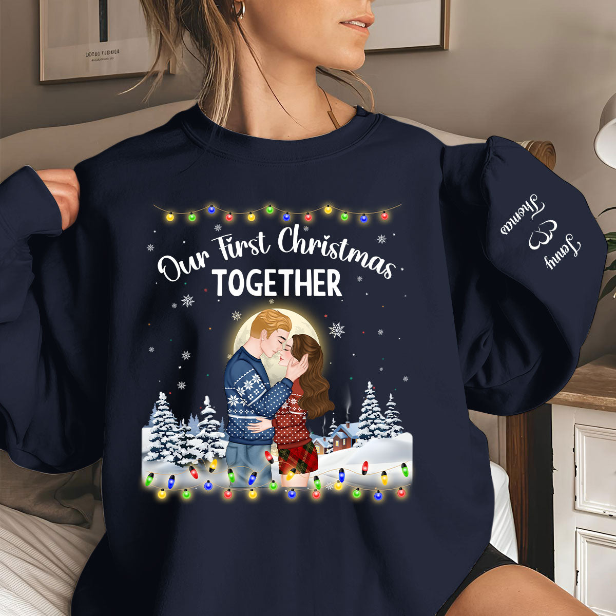 Couple Together Christmas - Personalized Custom Sweatshirt