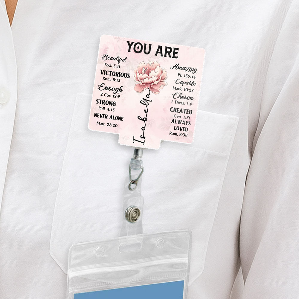God Says You Are - Personalized Custom Acrylic Badge Reel