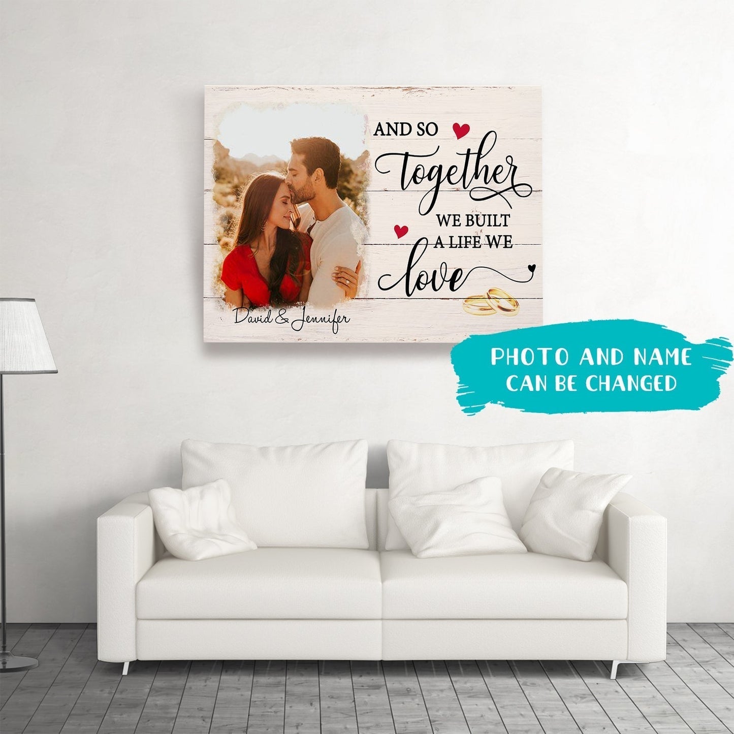 A Life We Love - Personalized Custom Photo Canvas - Gifts for couples