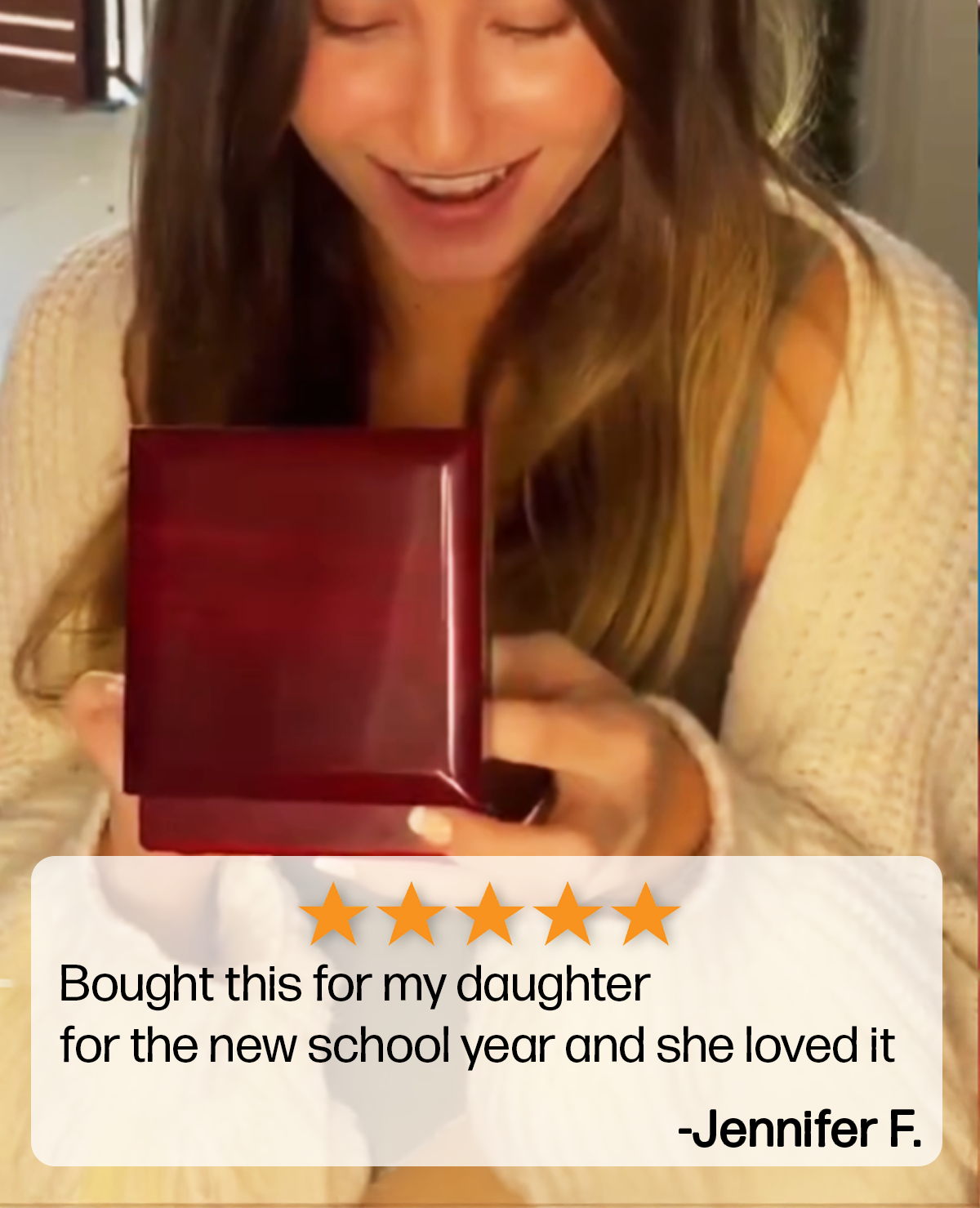 To My Daughter - Personalized Custom Interlocking Heart Necklace