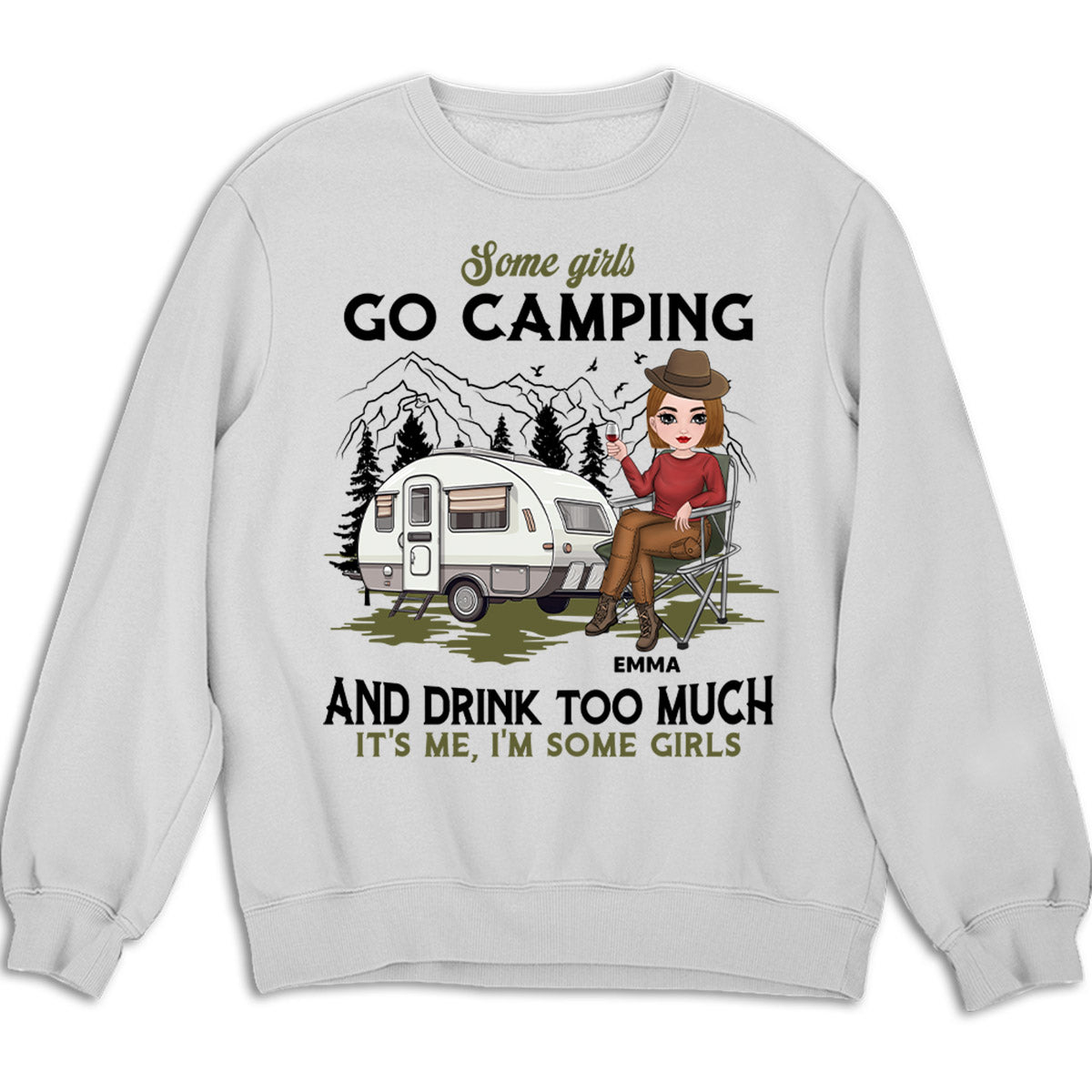 Camping And Drink - Personalized Custom Sweatshirt