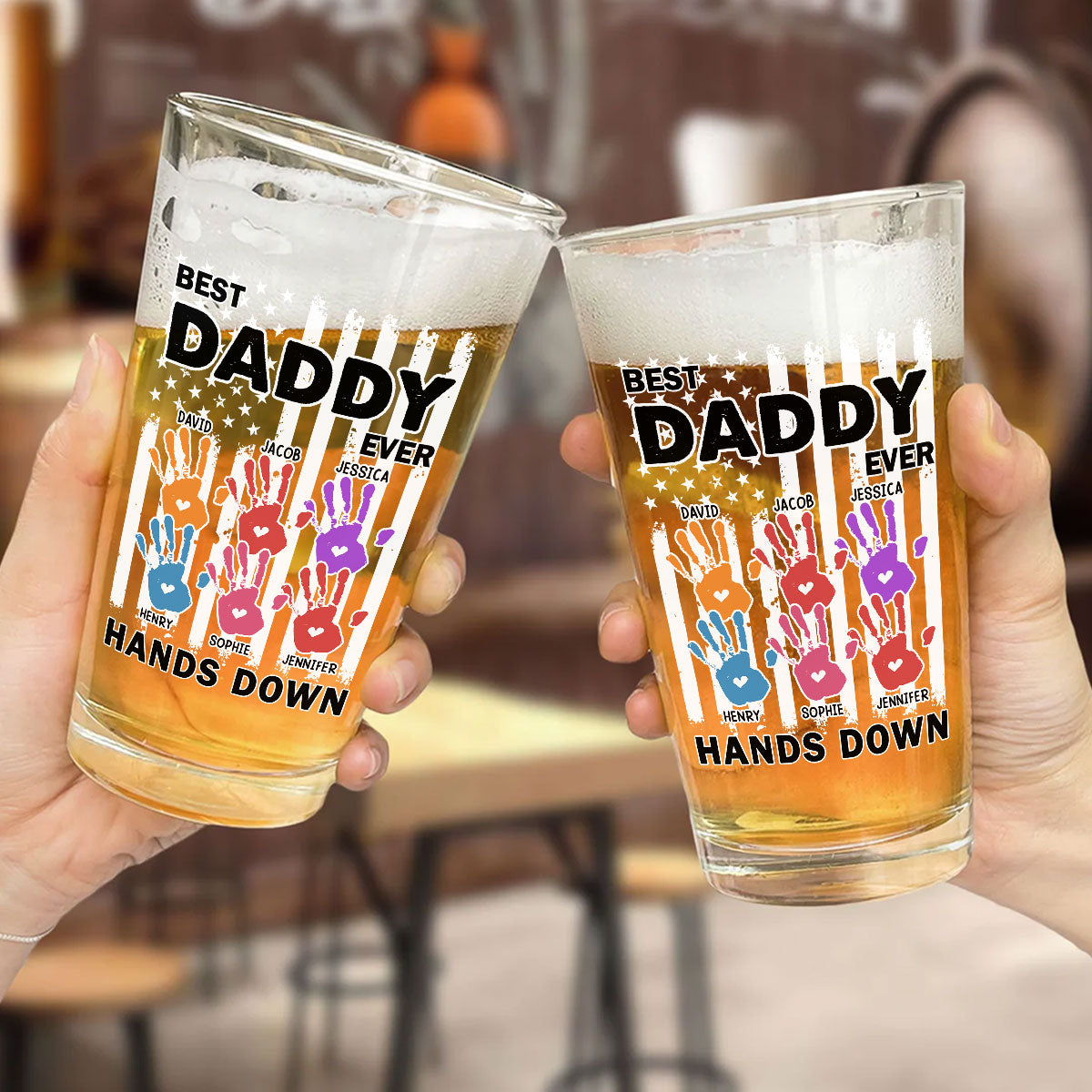 Best Dad Ever - Personalized Custom Beer Glass