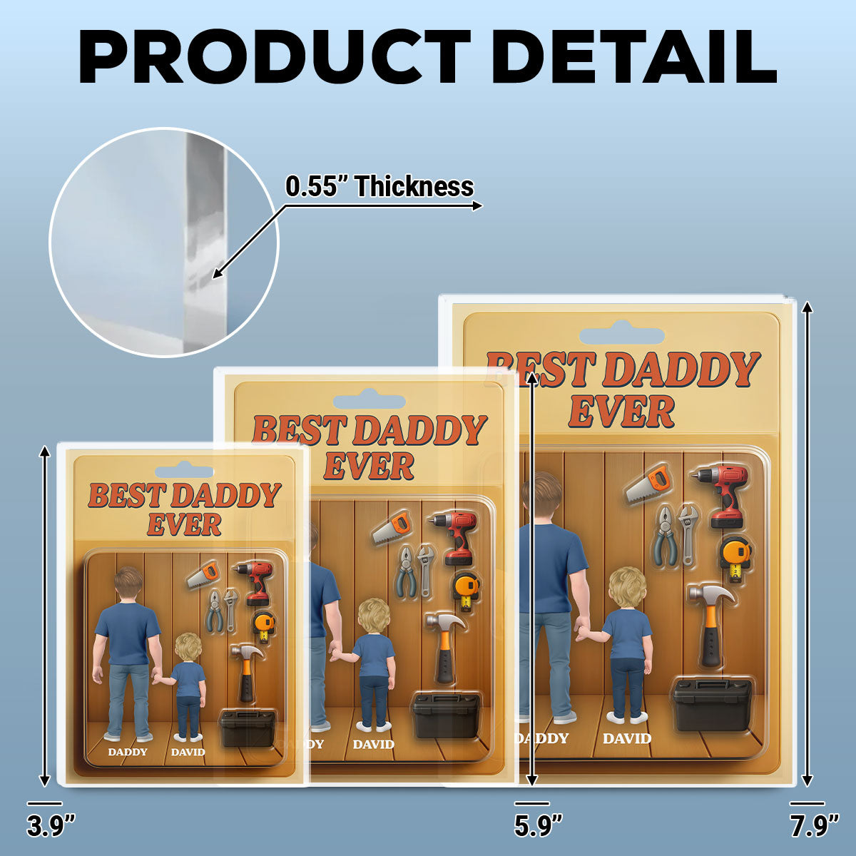 We Caught The Best Dad - Personalized Custom Acrylic Plaque