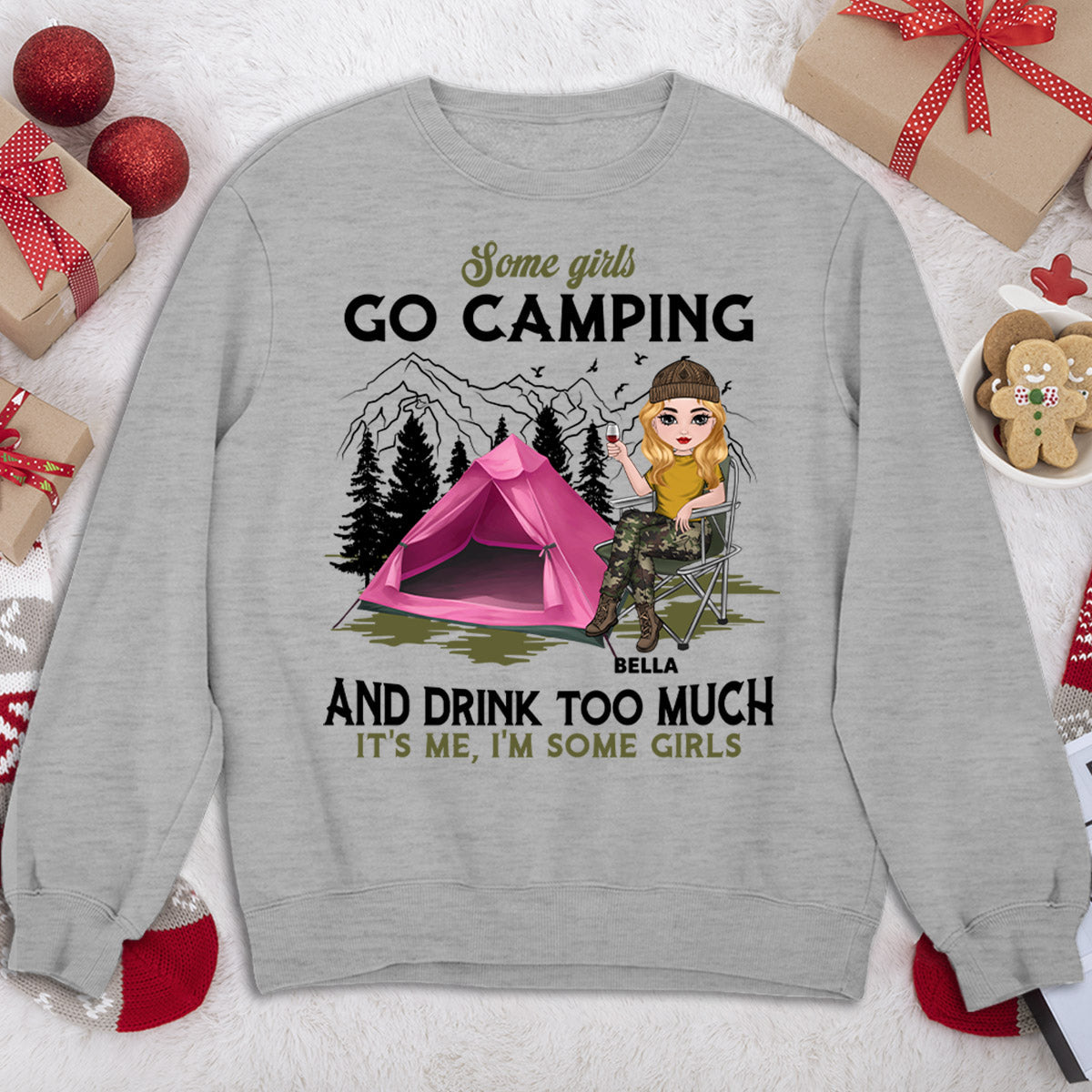 Camping And Drink - Personalized Custom Sweatshirt