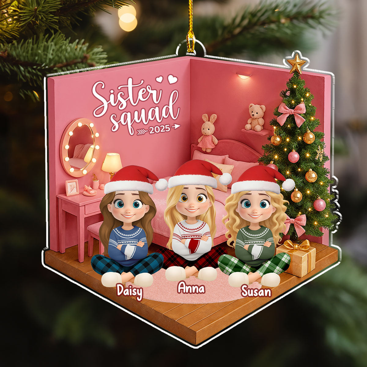 Cozy Dollhouse Nights - Personalized Custom Acrylic Ornament