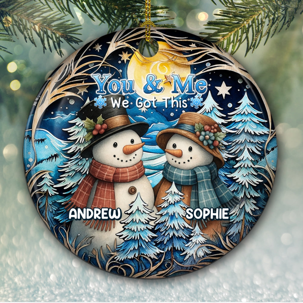 Timeless Winter Ornament - Personalized Custom Ceramic Ornament