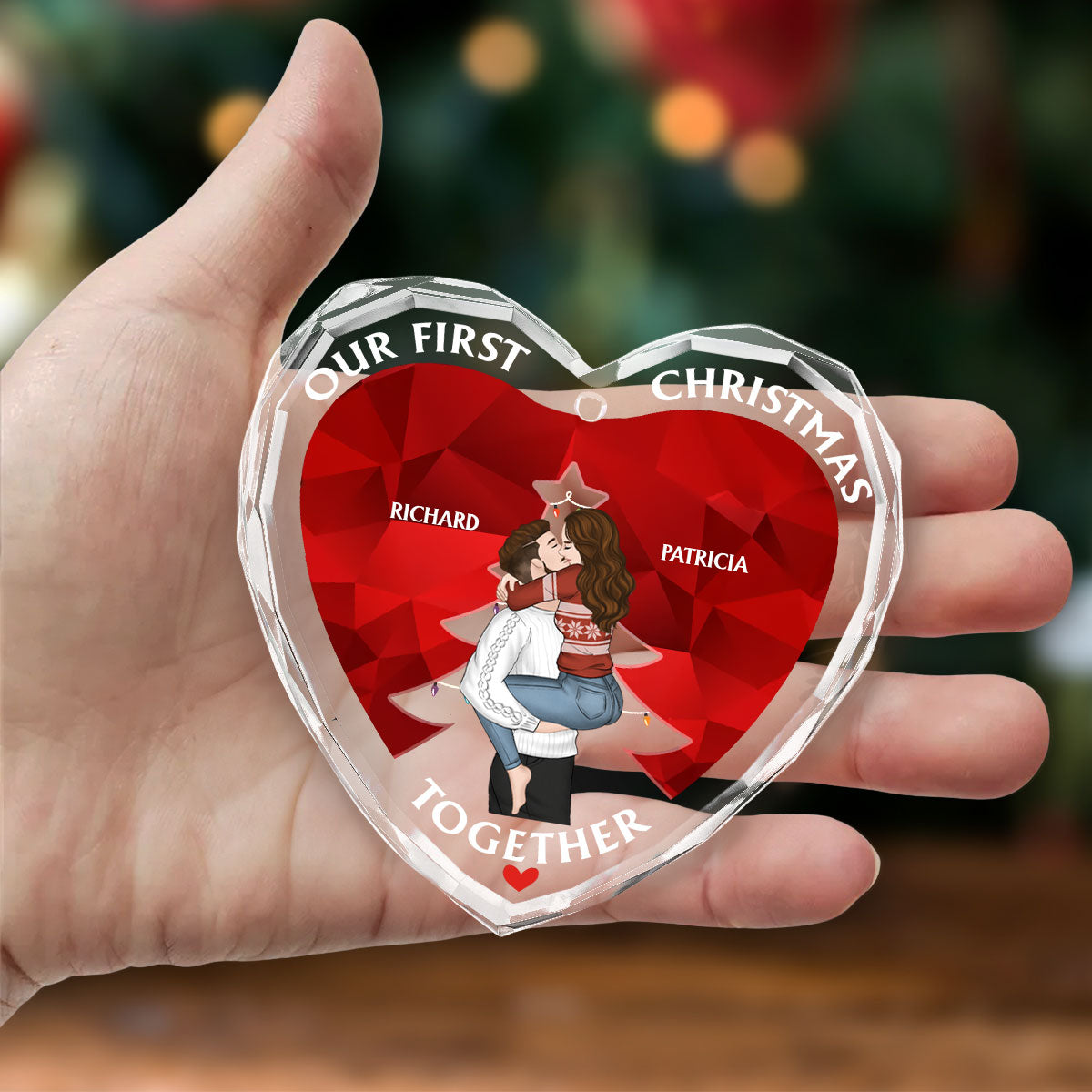 First Love - Personalized Custom Glass Ornament