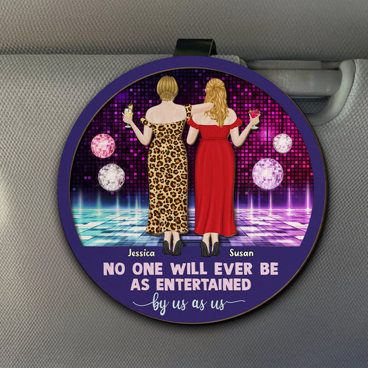 No One Entertained As Us - Personalized Custom Car Visor Clip