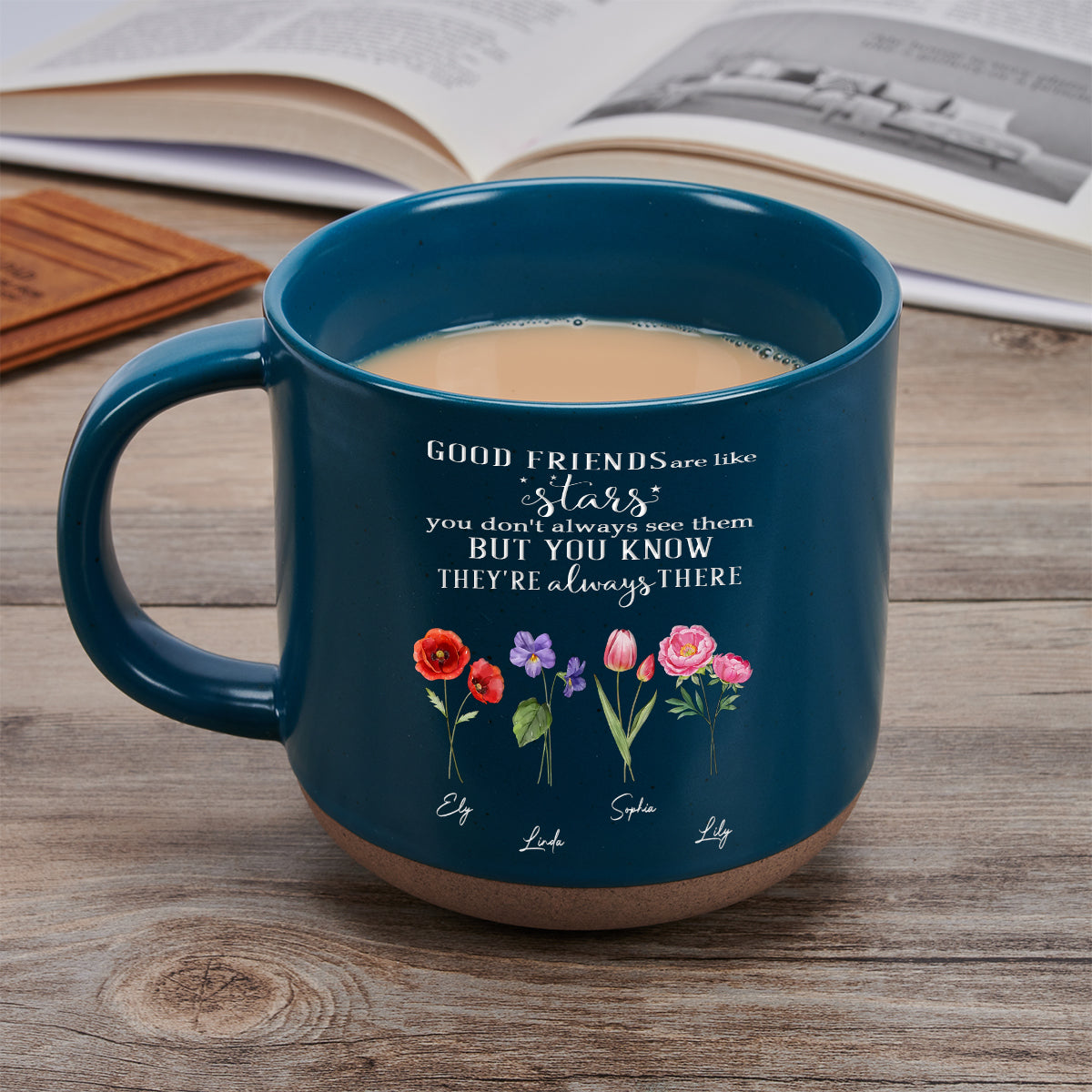Friends Like Stars - Personalized Custom Pottery Mug