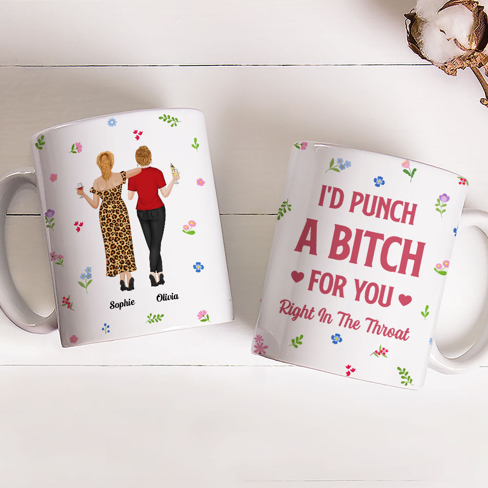 Punch Bitch Besties - Personalized Custom Coffee Mug