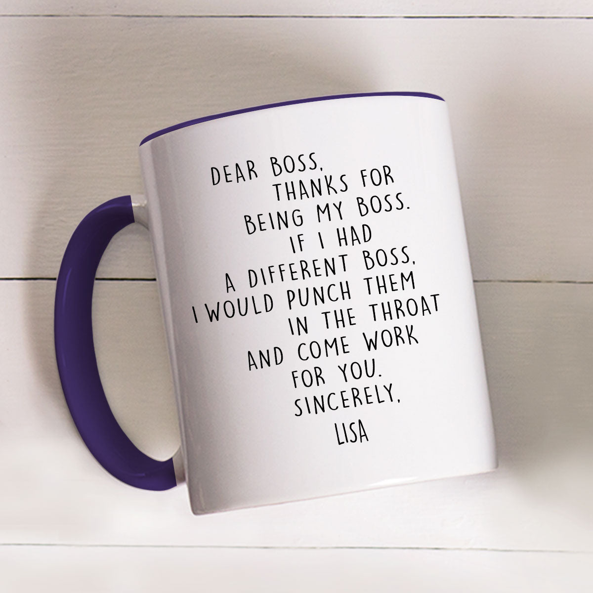 If I Had A Different Boss - Personalized Custom Accent Mug