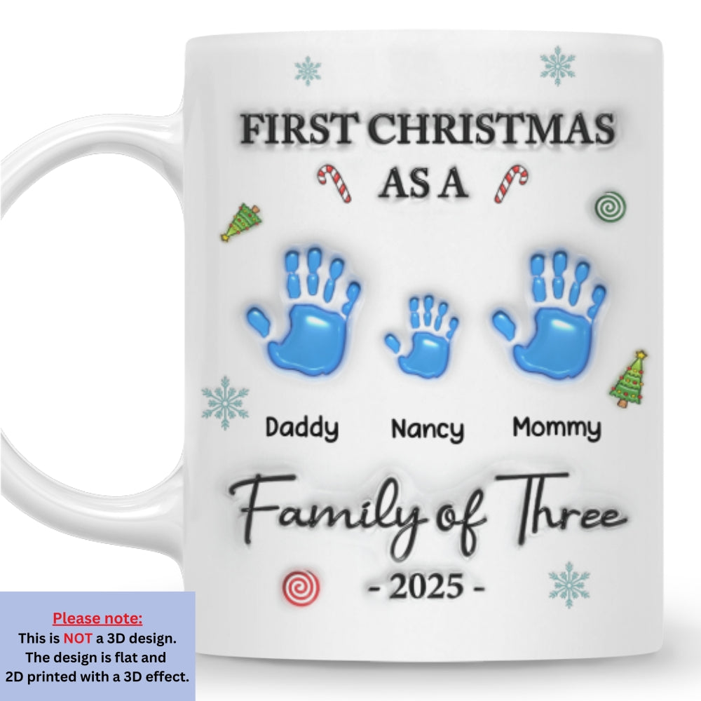 First Christmas Family - Personalized Custom 3D Inflated Effect Mug