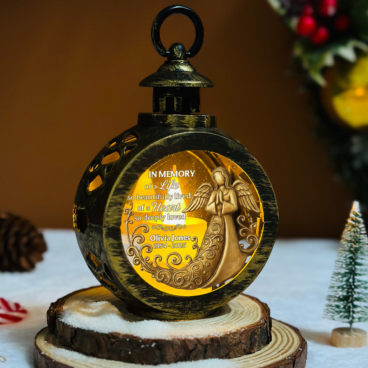 Deeply Loved - Personalized Custom Christmas Lantern