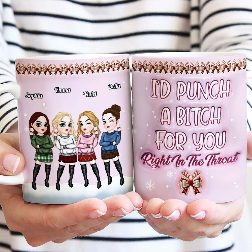 Punch Bitch - Personalized Custom 3D Inflated Effect Mug
