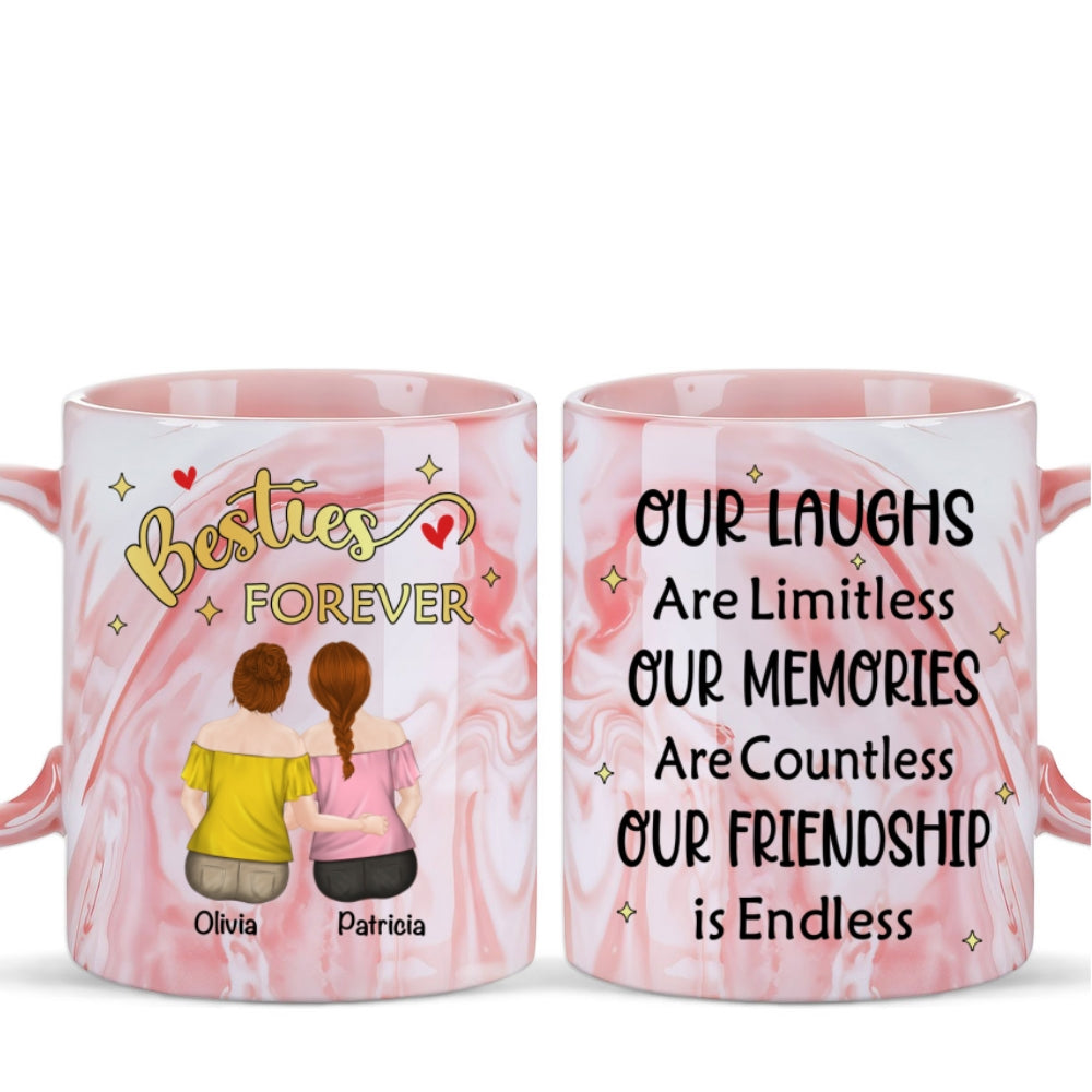 Flower Garden - Personalized Custom Pink Marble Mug