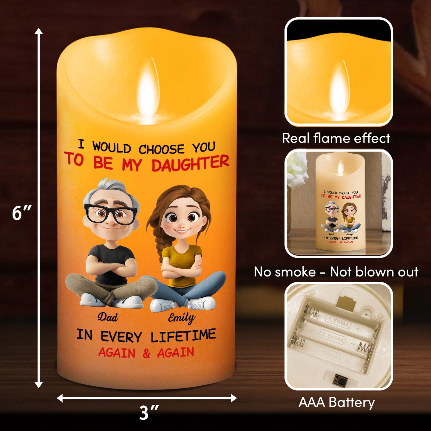 Always Choose You - Personalized Custom LED Candle