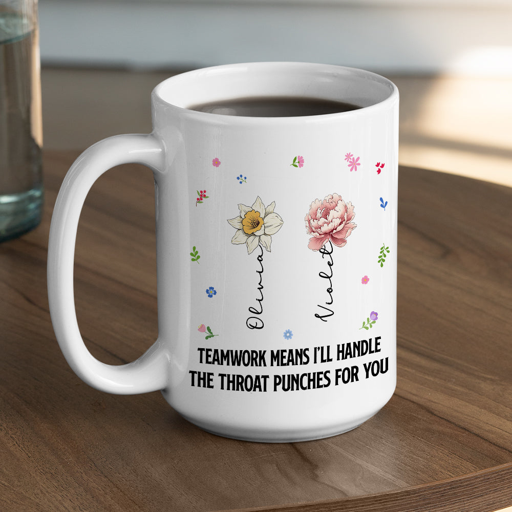 Throwing A Punch - Personalized Custom Coffee Mug