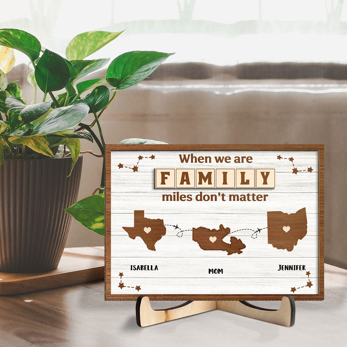 When You Are Family - Personalized Custom Wooden Plaque